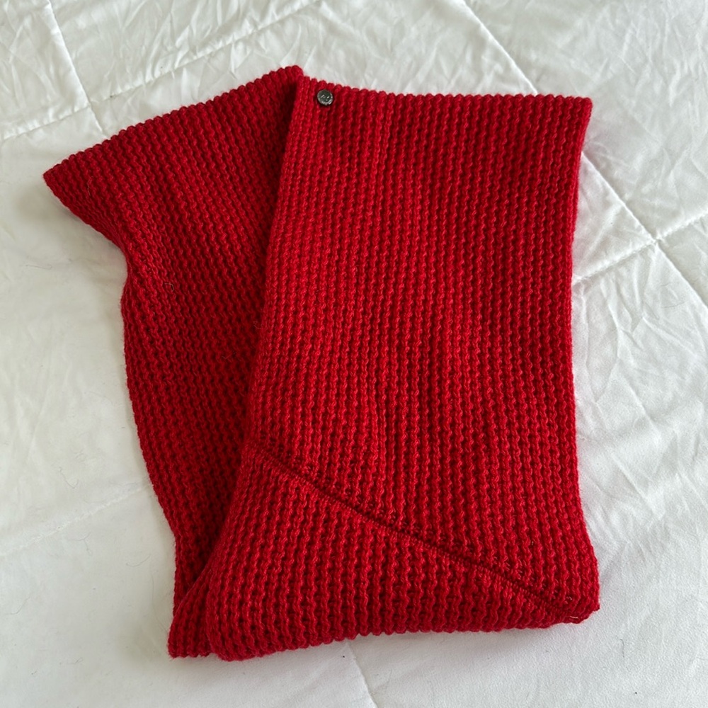 BCBG Red Knit Infinity Scarf